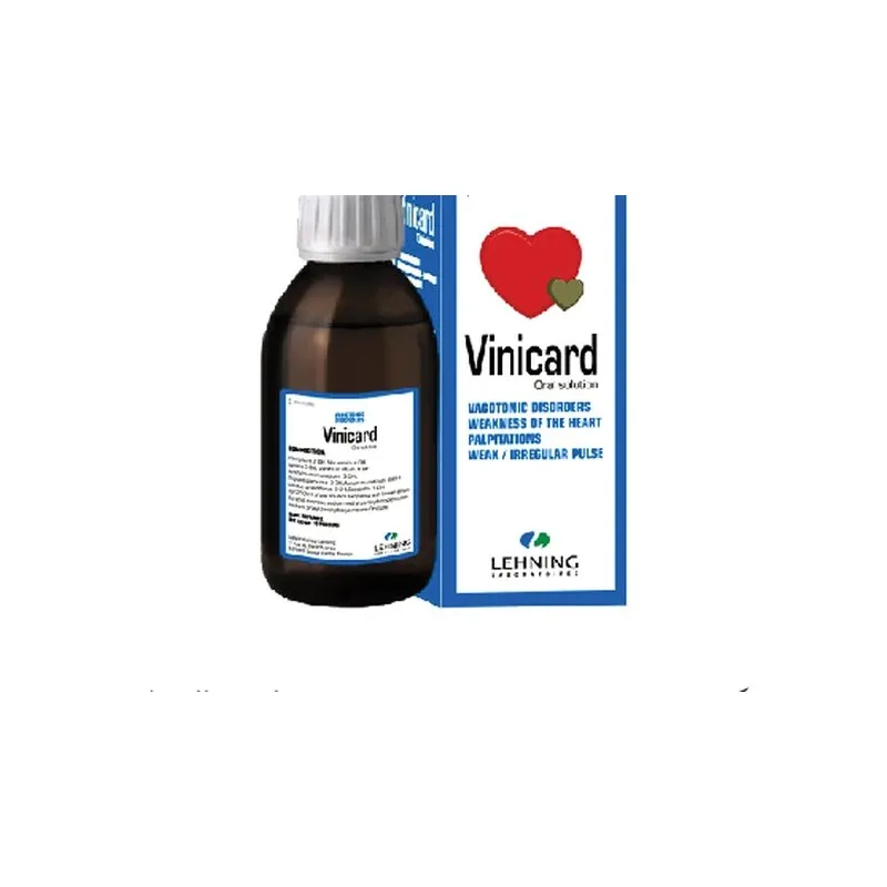 Vinicard 250 ml Syrup by Lehning Laboratories, product package on white background