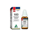 BM 103 Drops homeopathic drops on a pure white background