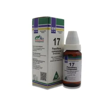 BM 17 Drops homeopathic drops by BM Homoeopathic Pharmaceuticals on a pure white background