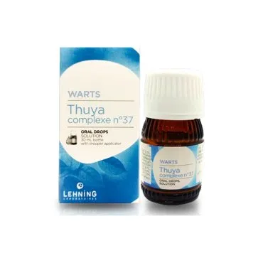 L-37 Thuya Complex 30 ml Drops by Lehning Laboratories, product package on white background