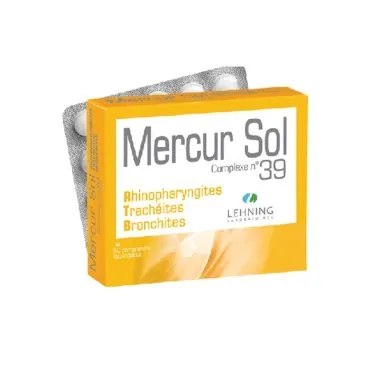 L-39 Mercurius Sol Complex 60 tablets Tablets by Lehning Laboratories, product package on white background