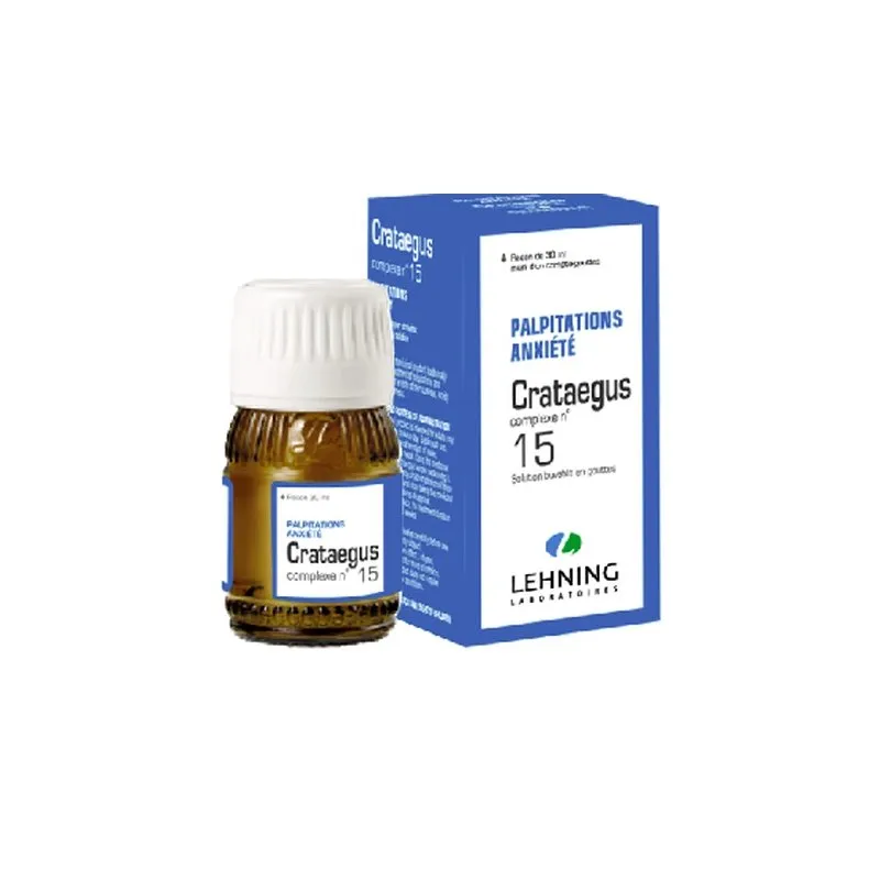 L-15 Crataegus Complex 30 ml Drops by Lehning Laboratories, product package on white background