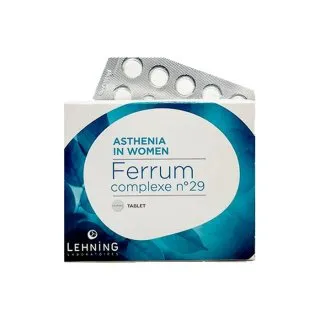 L-29 Ferrum Complex 60 tablets Tablets by Lehning Laboratories, product package on white background