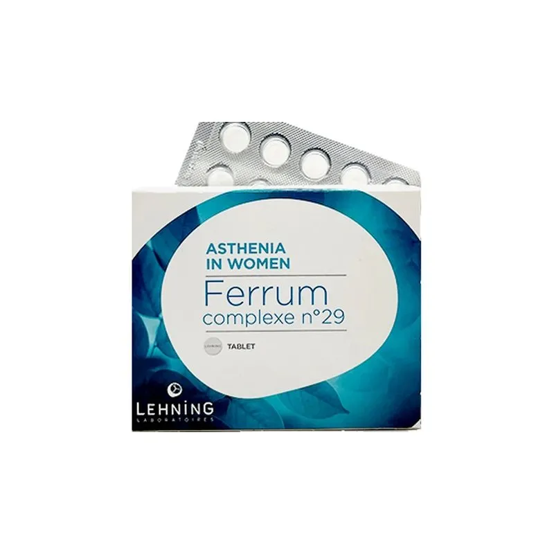 L-29 Ferrum Complex 60 tablets Tablets by Lehning Laboratories, product package on white background