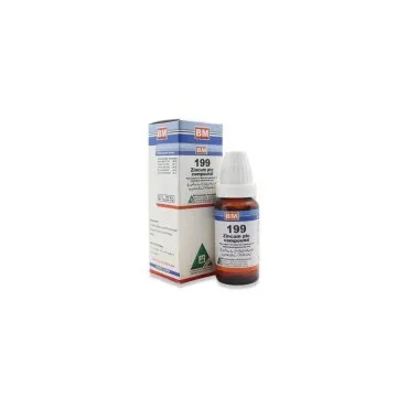 BM 199 Drops homeopathic drops by BM Homoeopathic Pharmaceuticals on a pure white background