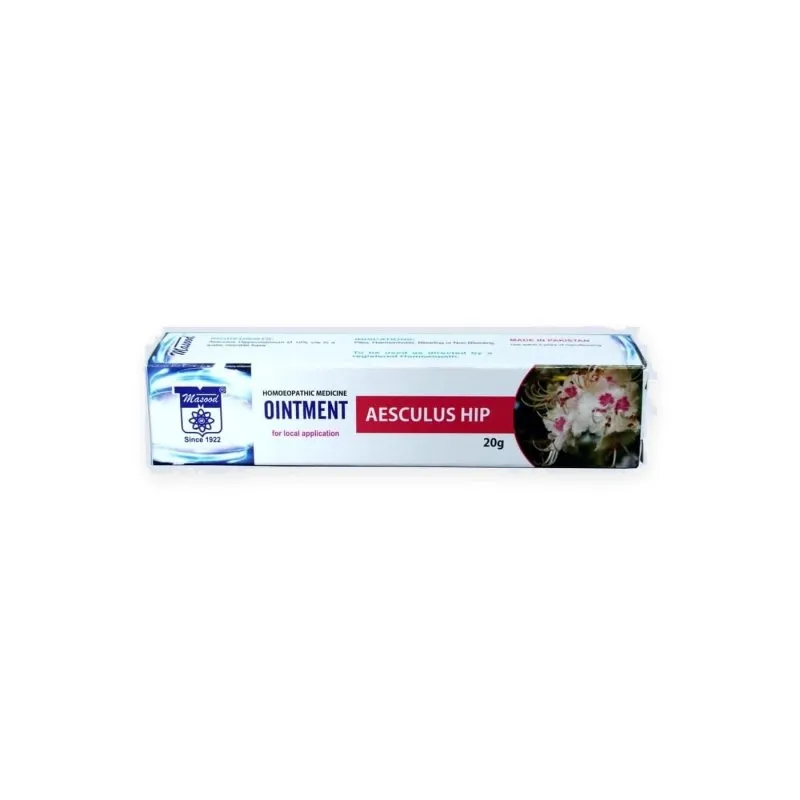 Aesculus Hip Ointment 20 g by Dr. Masood, original packaging on a white background