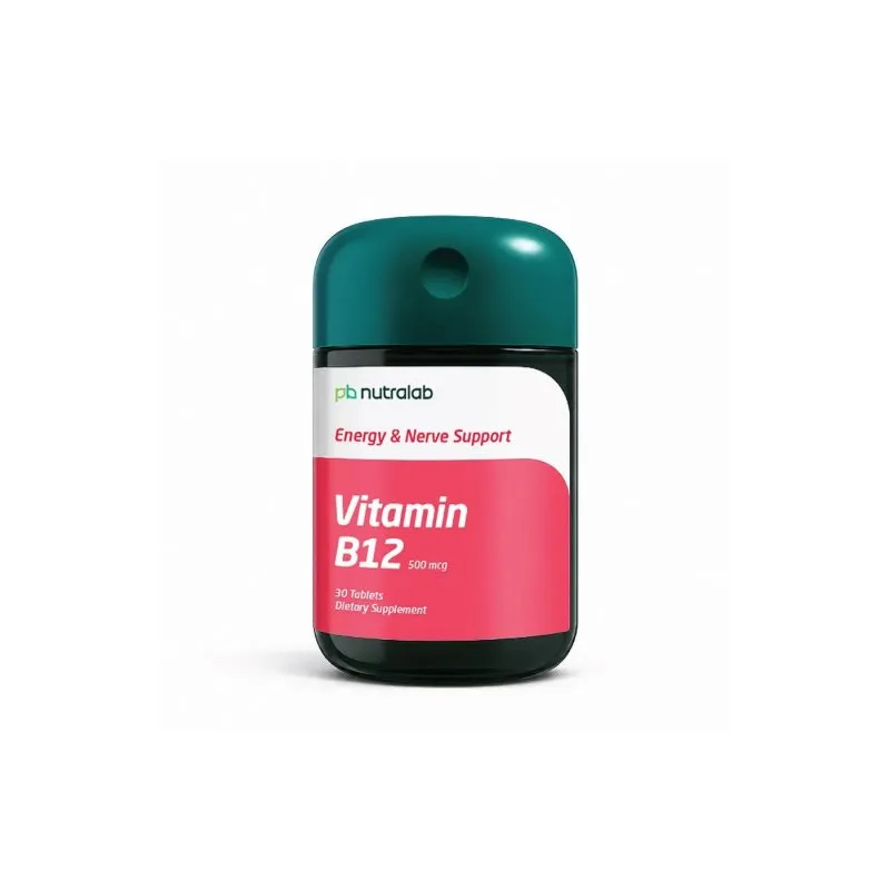 Vitamin B12 Tablets by Paul Brooks, product pack on a white background