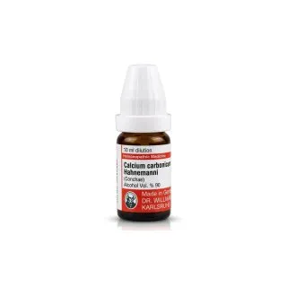 Calcium Carbonicum mixed pack formats homeopathic dilutions and tablets bottle or pack on white background