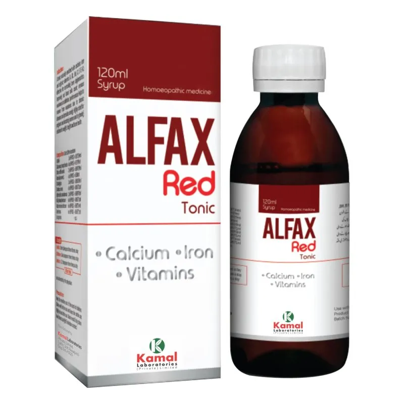 Alfax Red 120 ml, Kamal Laboratories product pack on a white background