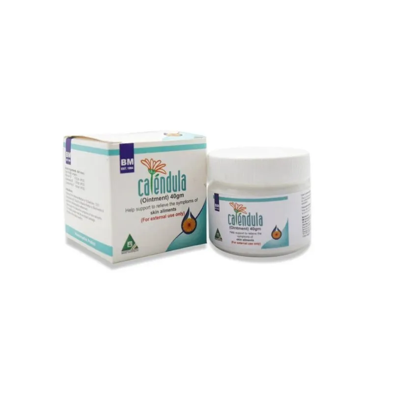 BM Calendula Ointment topical preparation by BM Homoeopathic Pharmaceuticals on a pure white background