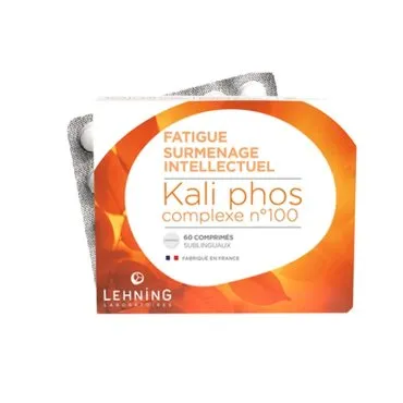 L-100 Kali Phos Complex 60 tablets Tablets by Lehning Laboratories, product package on white background