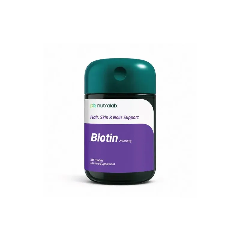 Biotin Tablets by Paul Brooks, product pack on a white background