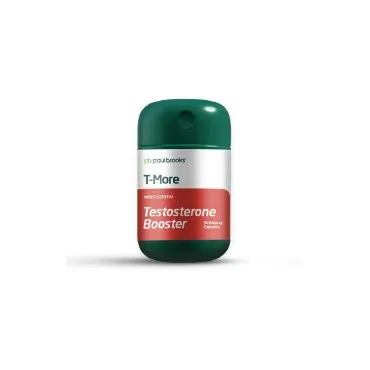 T-More Capsules by Paul Brooks, product pack on a white background