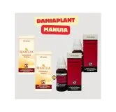 Damiaplant + Manuia Power Course as shown on the label homeopathic product bottle or pack on white background