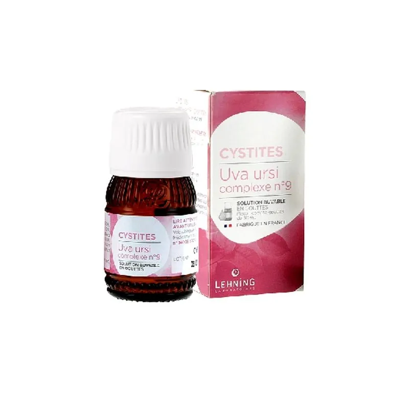 L-9 Uva Ursi Complex 30 ml Drops by Lehning Laboratories, product package on white background