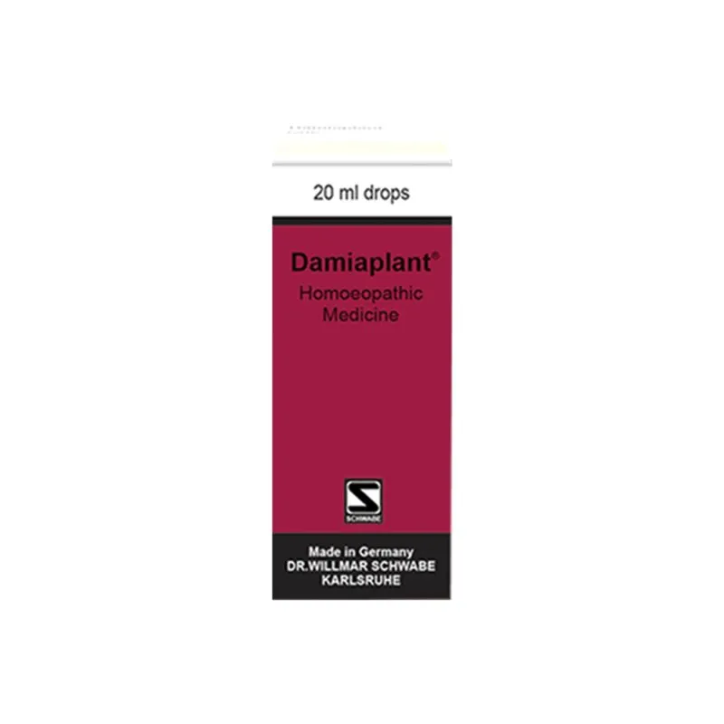 Damiaplant Drops 20ml by Dr. Willmar Schwabe, product packaging on a white background