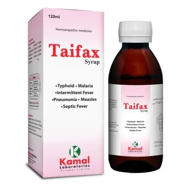 TAIFAX SYRUP 120 ml, Kamal Laboratories product pack on a white background