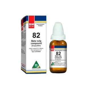 BM 82 Drops homeopathic drops on a pure white background