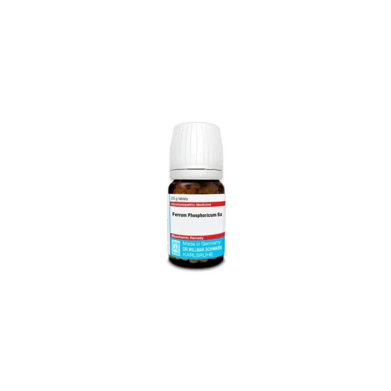 Ferrum Phosphoricum Tablets 20g 20g homeopathic tablets bottle or pack on white background