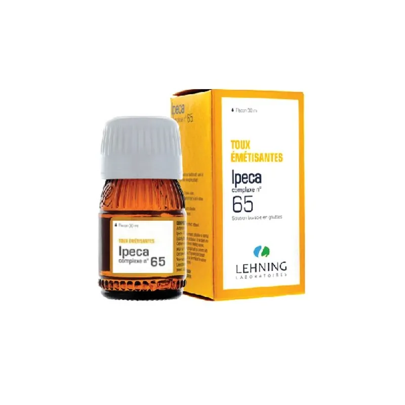 L-65 Ipeca Complex 30 ml Drops by Lehning Laboratories, product package on white background