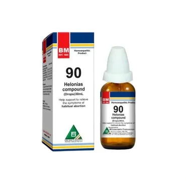 BM 90 Drops homeopathic drops on a pure white background