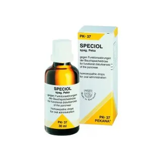Pekana PK 37 SPECIOL Drops, 30 ml homeopathic drops, original product packaging