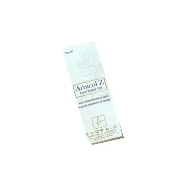 Arnicol Z Oil Spray product packaging on a white background