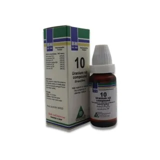 BM 10 Drops homeopathic drops by BM Homoeopathic Pharmaceuticals on a pure white background