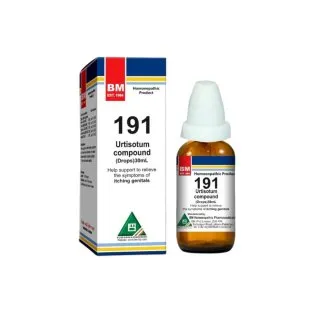 BM 191 Drops homeopathic drops on a pure white background