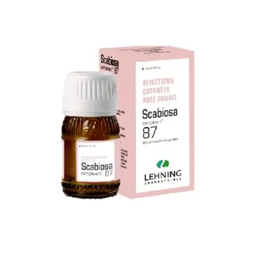 L-87 Scabiosa Complex 30 ml Drops by Lehning Laboratories, product package on white background