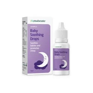 Baby Soothing Drops by Paul Brooks, product pack on a white background