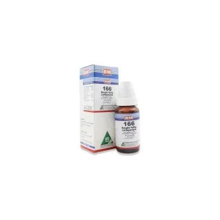 BM 166 Drops homeopathic drops by BM Homoeopathic Pharmaceuticals on a pure white background
