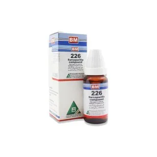 BM 226 Drops homeopathic drops by BM Homoeopathic Pharmaceuticals on a pure white background