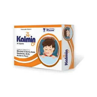 Kalmin CF Tablets 30 Tablets by Dr. Masood, original product carton on a white background