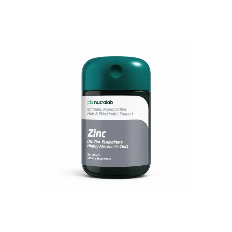Zinc Tablets by Paul Brooks, product pack on a white background
