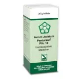Aurum jodatum Pentarkan Ptk. 13 20g Tablets by Dr. Willmar Schwabe, original homeopathic packshot on white background