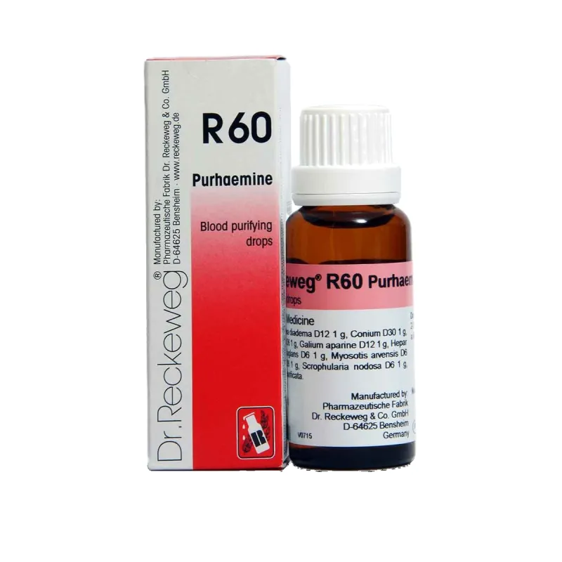 R60 Blood Purifying Drops by Dr. Reckeweg, 22ml pack