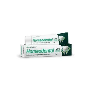 Homeodental Ultra Whitening Toothpaste by Paul Brooks, product pack on a white background