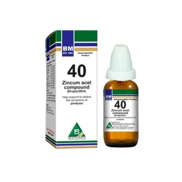 BM 40 Drops homeopathic drops on a pure white background