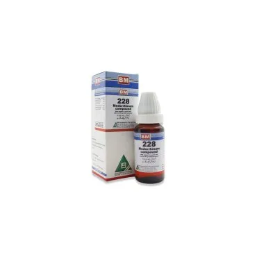 BM 228 Drops homeopathic drops by BM Homoeopathic Pharmaceuticals on a pure white background