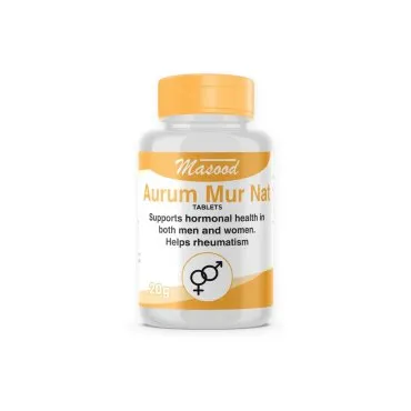 Aurum Mur Nat Tablets by Dr. Masood, original bottle on a white background
