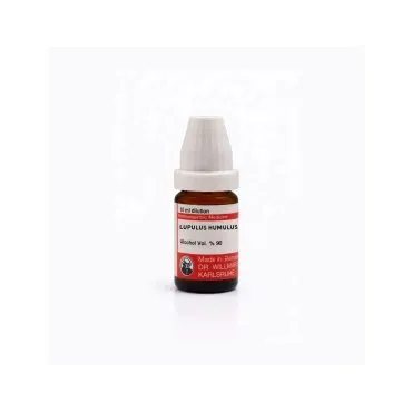 Lupulus Humulus 10ml homeopathic dilutions and mother tincture bottle or pack on white background