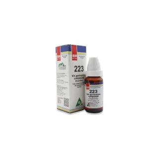 BM 223 Drops homeopathic drops on a pure white background