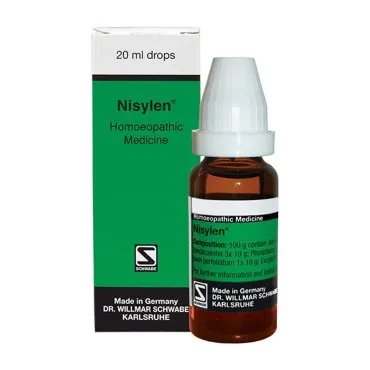 Nisylen Drops 20ml by Dr. Willmar Schwabe, product packaging on a white background