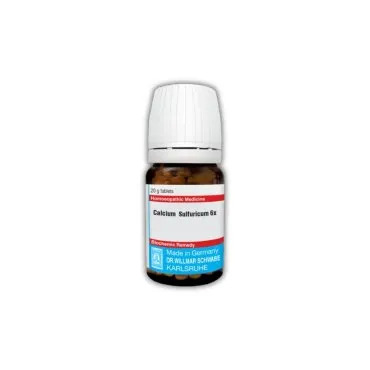 Calcium Sulphuricum Tablets 20g 20g homeopathic tablets bottle or pack on white background