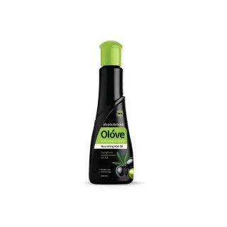 Olove Nourishing Hair Oil by Paul Brooks, product pack on a white background