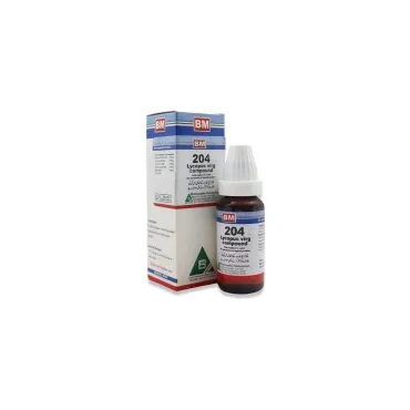 BM 204 Drops homeopathic drops on a pure white background