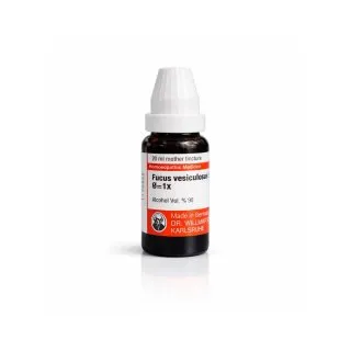 Fucus Vesiculosus 10ml homeopathic dilutions and mother tincture bottle or pack on white background