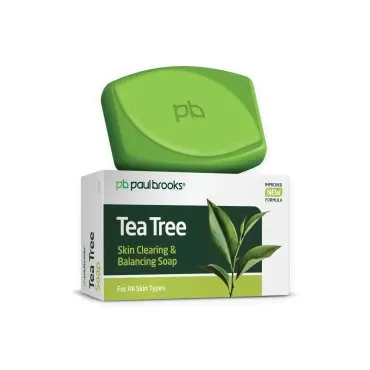 Tea Tree Soap by Paul Brooks, product pack on a white background