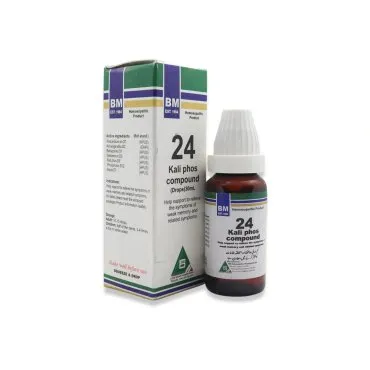 BM 24 Drops homeopathic drops by BM Homoeopathic Pharmaceuticals on a pure white background